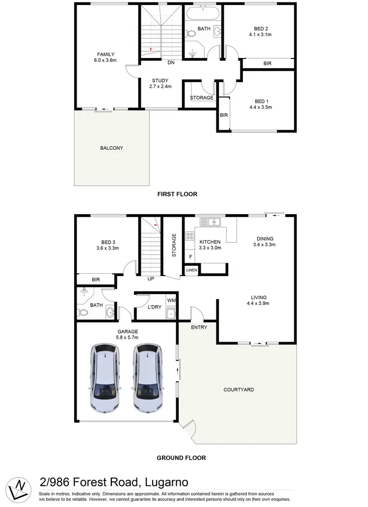 Floorplan of Homely townhouse listing, 2/986-988 Forest Road, Lugarno NSW 2210
