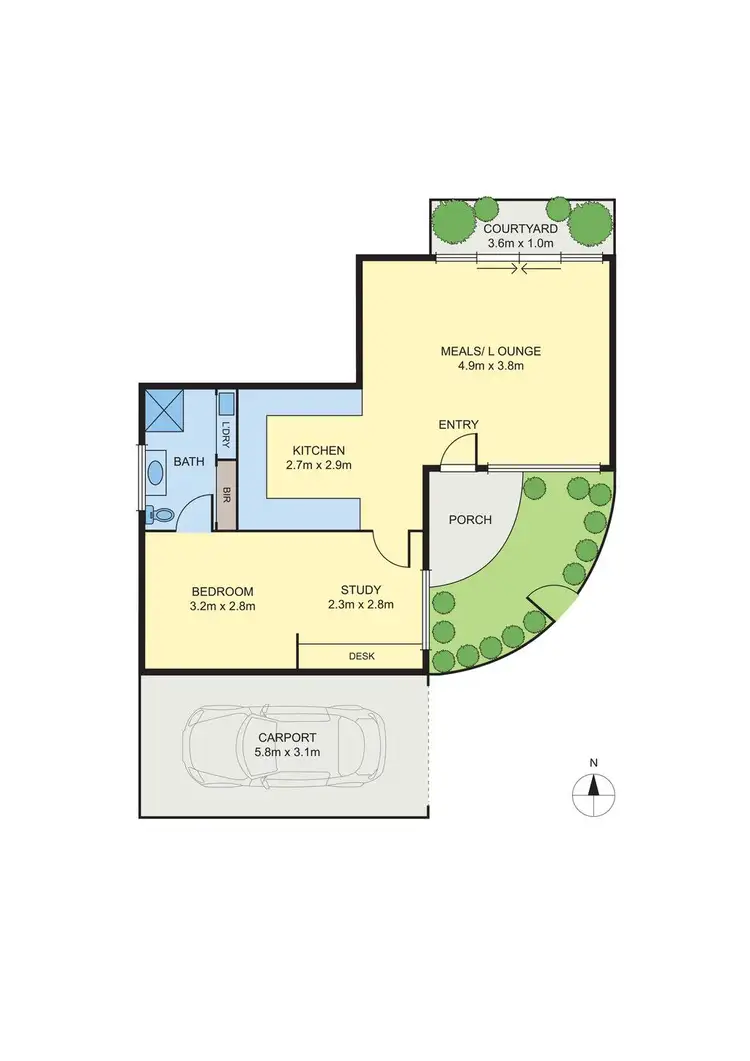 Floorplan of Homely apartment listing, 1/183 Moreland Road, Coburg VIC 3058