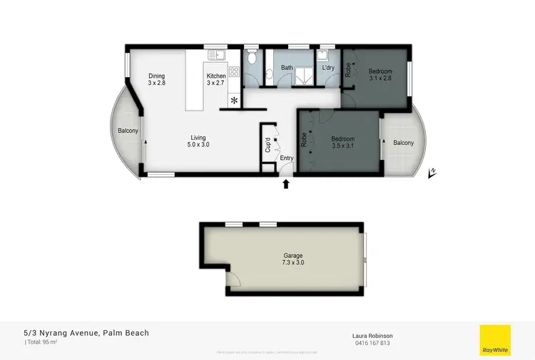 Floorplan of Homely unit listing, 5/3 Nyrang Avenue, Palm Beach QLD 4221