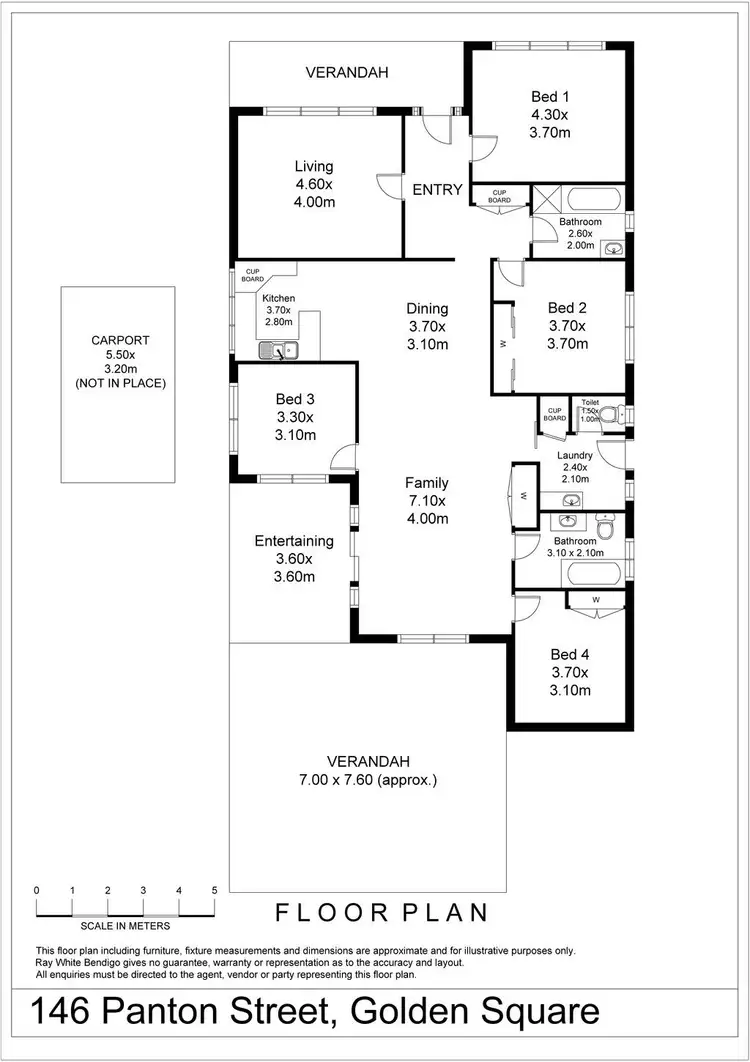 Floorplan of Homely house listing, 146 Panton Street, Golden Square VIC 3555