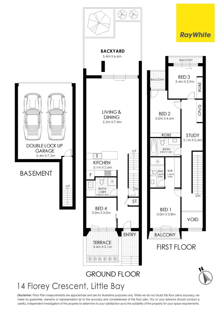 Floorplan of Homely house listing, 14 Florey Crescent, Little Bay NSW 2036