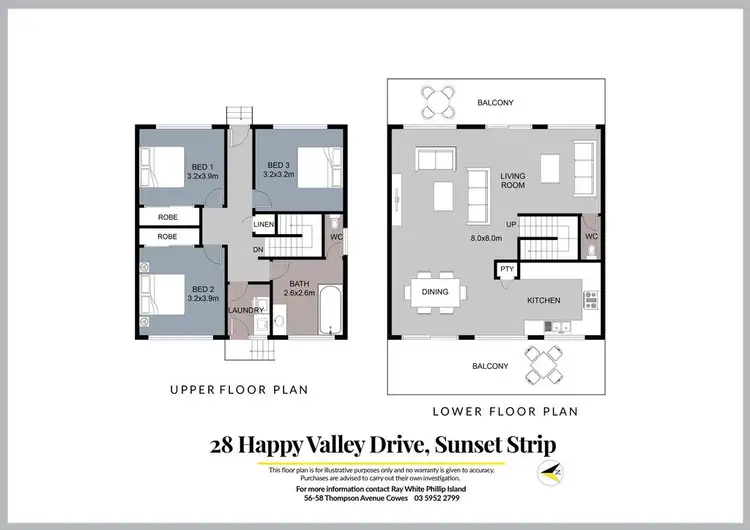 Floorplan of Homely house listing, 28 Happy Valley Drive, Sunset Strip VIC 3922