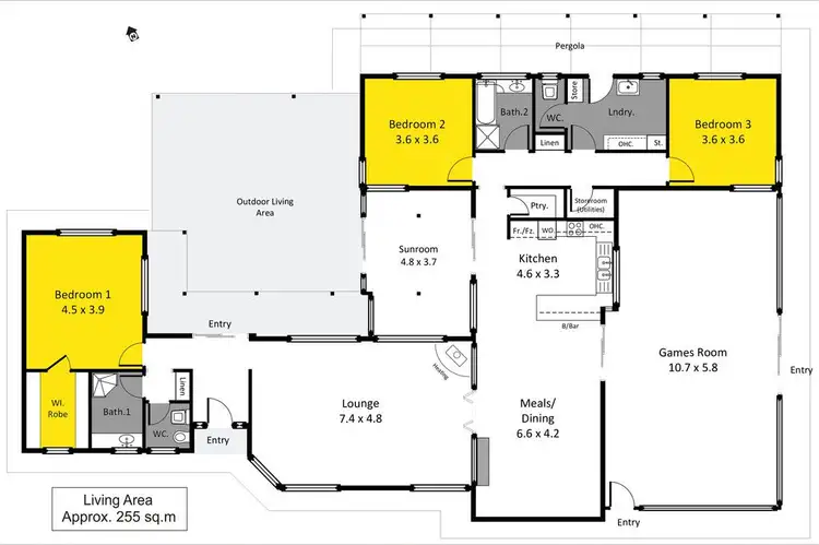 Floorplan of Homely house listing, 14 Konidaris Court, Berri SA 5343