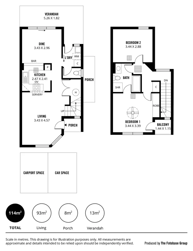 Floorplan of Homely townhouse listing, 4/42 Shepherds Hill Road, Bedford Park SA 5042