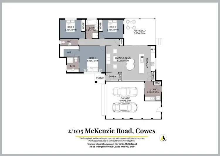Floorplan of Homely house listing, 2/105 McKenzie Road, Cowes VIC 3922