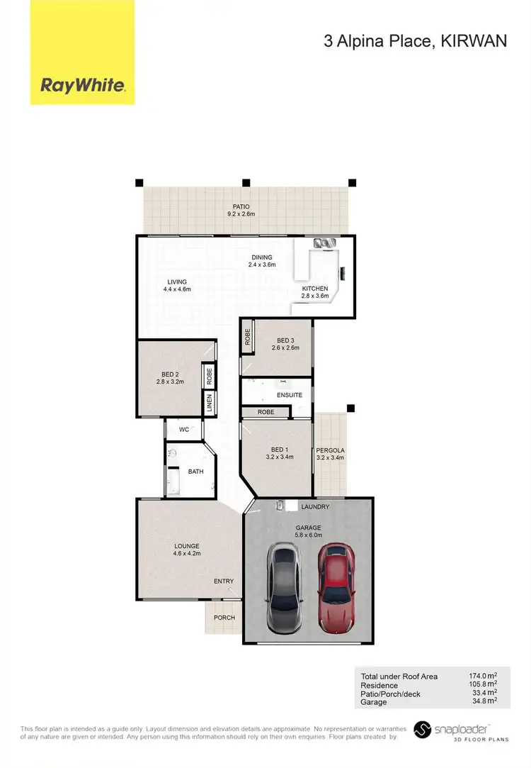 Floorplan of Homely house listing, 3 Alpina Place, Kirwan QLD 4817