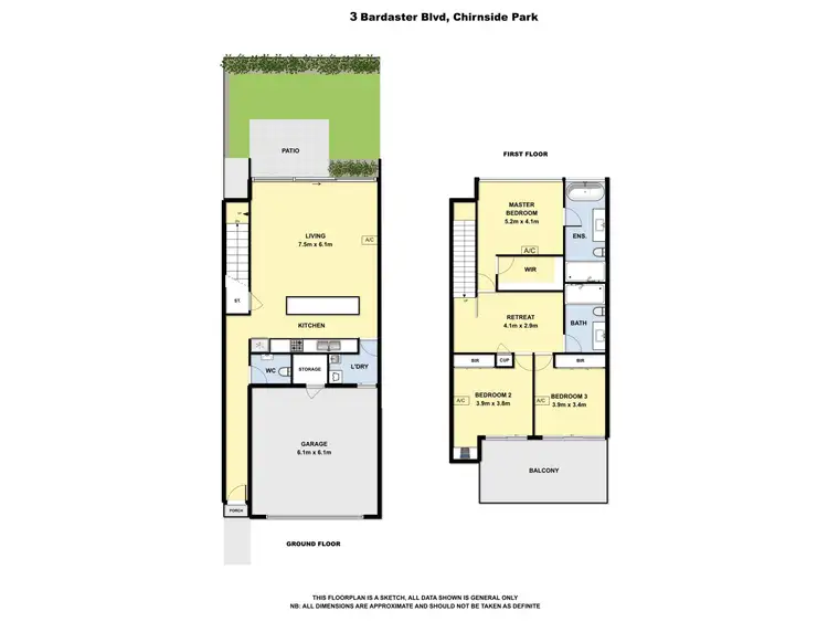 Floorplan of Homely townhouse listing, 3 Bardaster Boulevard, Chirnside Park VIC 3116