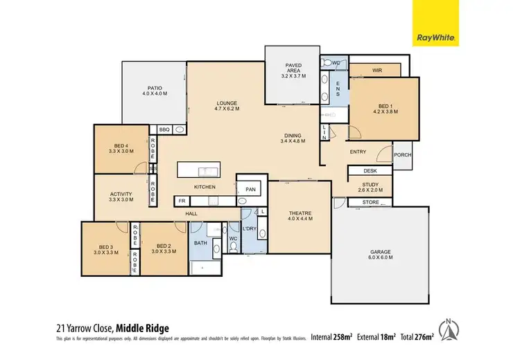 Floorplan of Homely house listing, 21 Yarrow Close, Middle Ridge QLD 4350