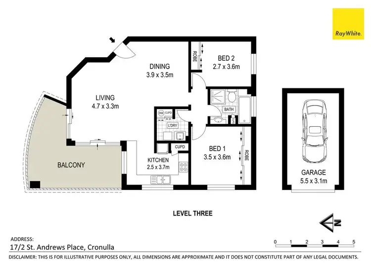 Floorplan of Homely apartment listing, 17/2-6 St Andrews Place, Cronulla NSW 2230