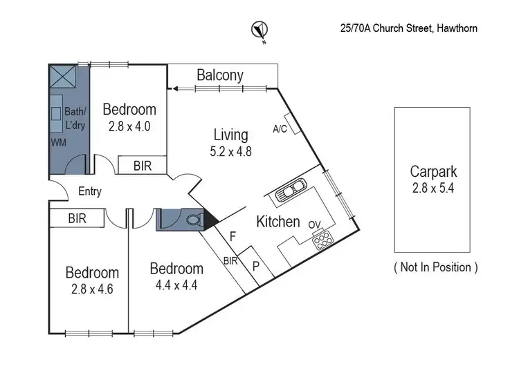 Floorplan of Homely apartment listing, 25/70A Church Street, Hawthorn VIC 3122