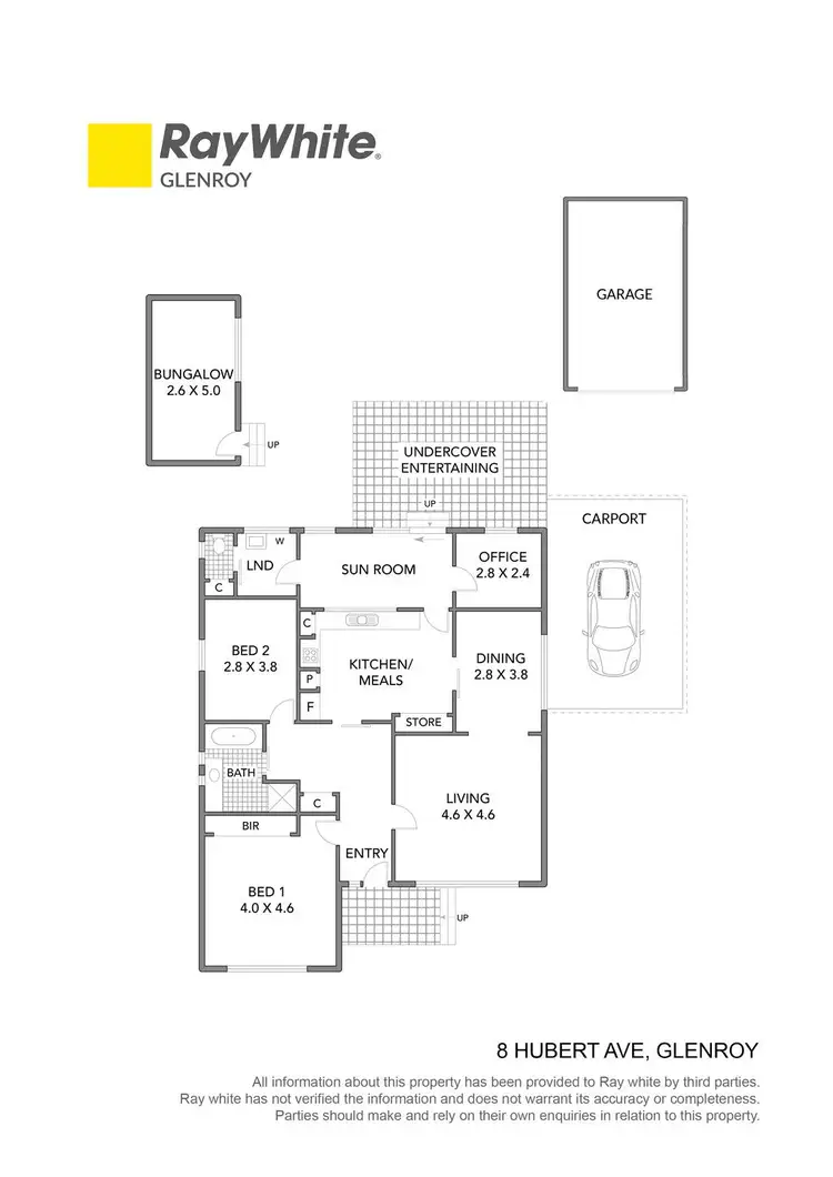 Floorplan of Homely house listing, 8 Hubert Avenue, Glenroy VIC 3046