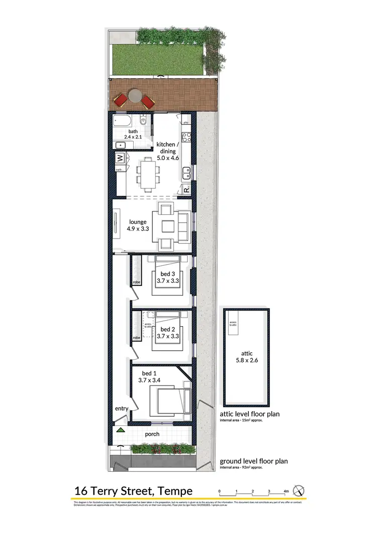 Floorplan of Homely house listing, 16 Terry Street, Tempe NSW 2044