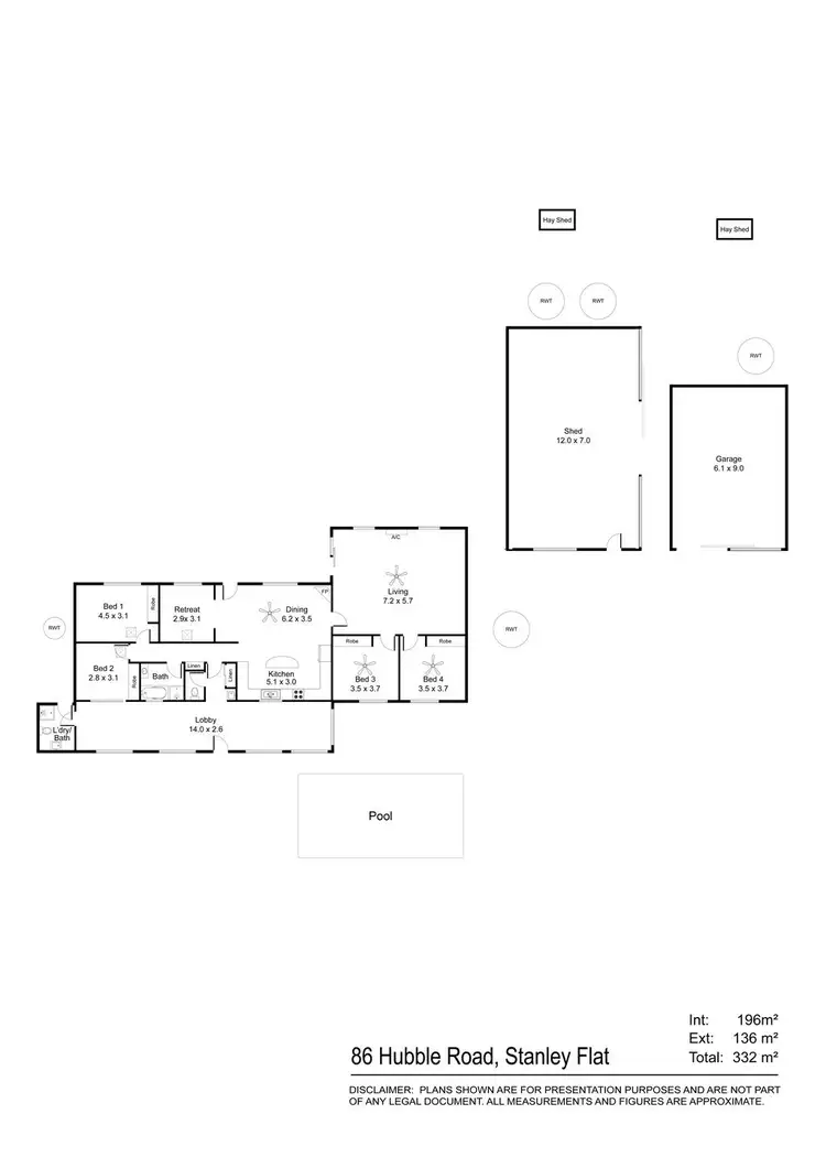 Floorplan of Homely rural property listing, 86 Hubbe Road, Clare SA 5453