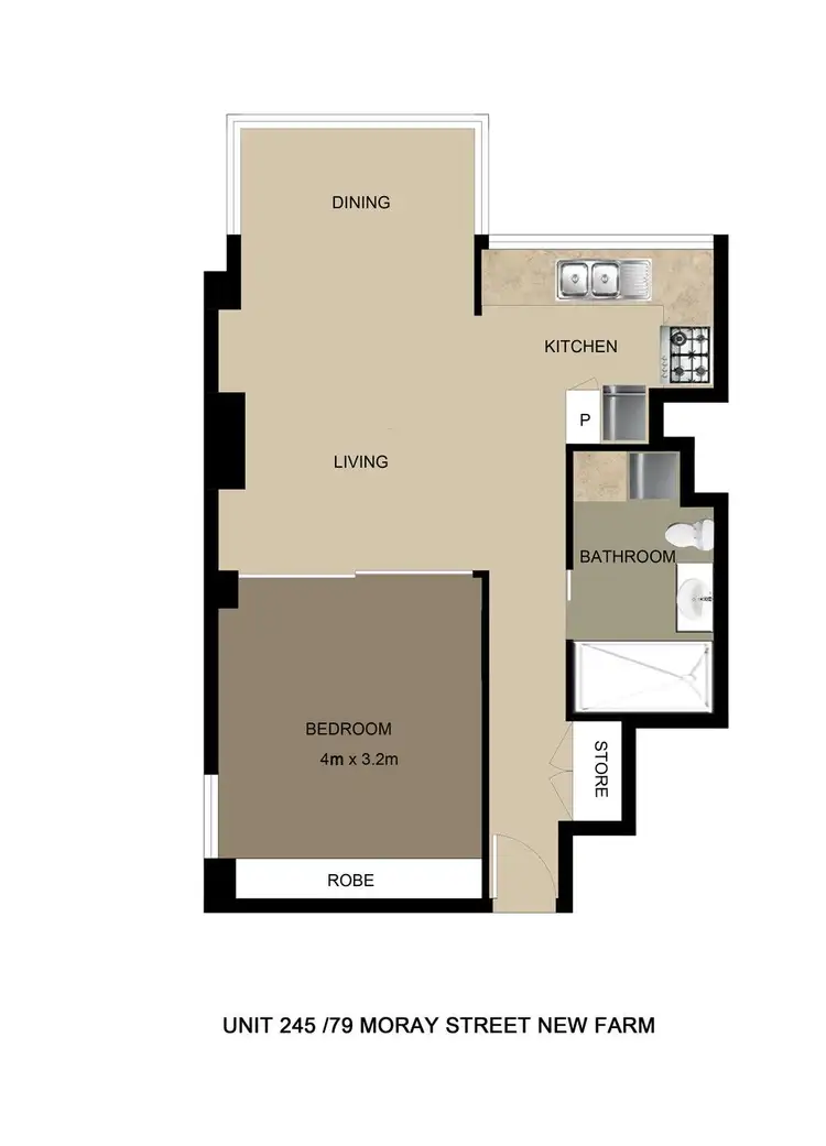 Floorplan of Homely apartment listing, 245/79 Moray Street, New Farm QLD 4005