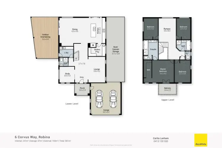 Floorplan of Homely house listing, 6 Corvus Way, Robina QLD 4226