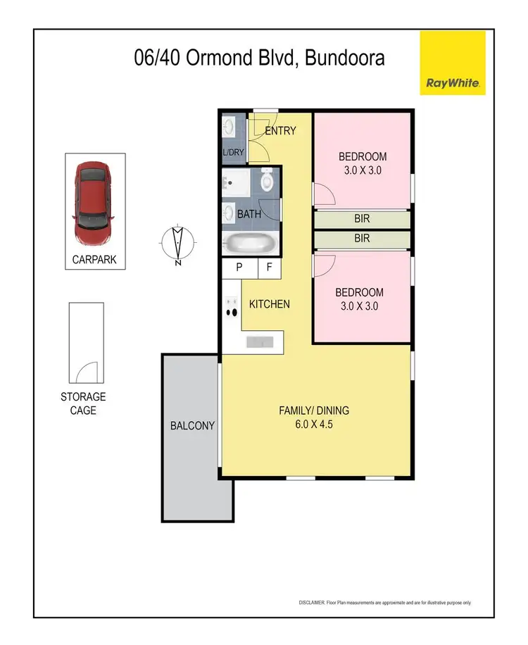 Floorplan of Homely apartment listing, 6/40 Ormond Boulevard, Bundoora VIC 3083