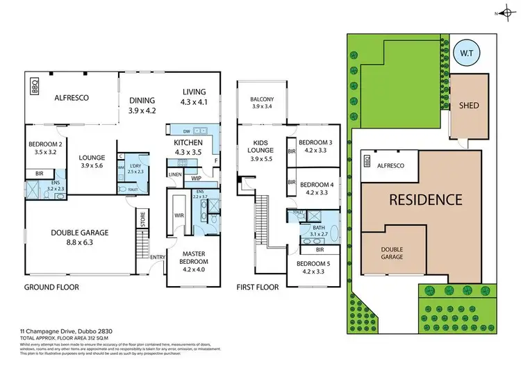 Floorplan of Homely house listing, 11 Champagne Drive, Dubbo NSW 2830