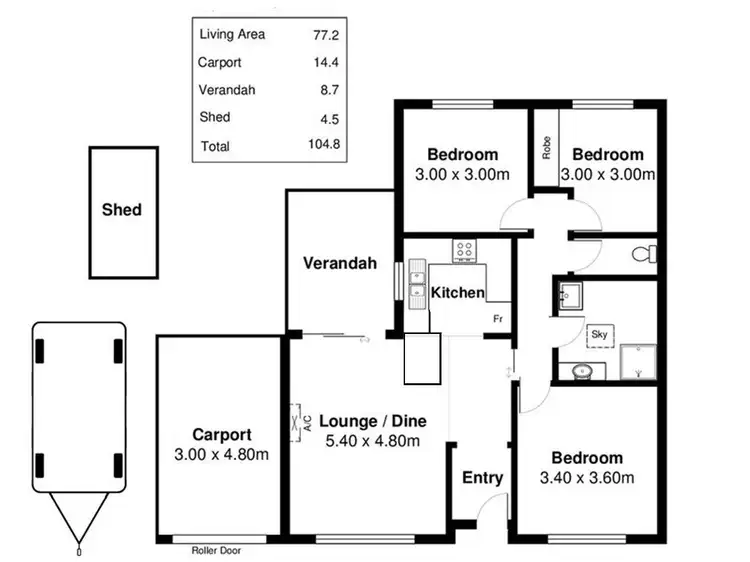 Floorplan of Homely house listing, 1/46 Ozone Street, Victor Harbor SA 5211