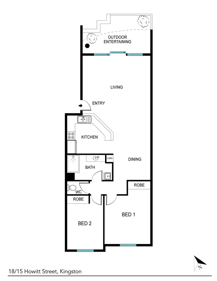 Floorplan of Homely apartment listing, 18/15 Howitt Street, Kingston ACT 2604