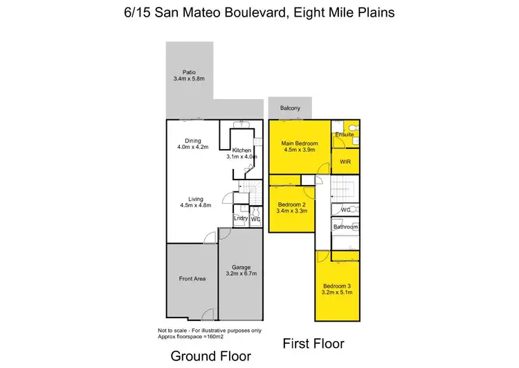 Floorplan of Homely townhouse listing, 6/15 San Mateo Boulevard, Eight Mile Plains QLD 4113