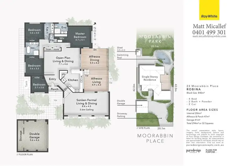 Floorplan of Homely house listing, 23 Moorabbin Place, Robina QLD 4226