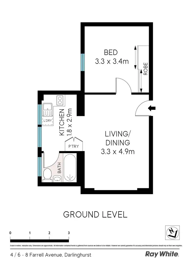 Floorplan of Homely apartment listing, 4/6-8 Farrell Avenue, Darlinghurst NSW 2010