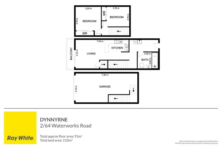 Floorplan of Homely unit listing, 2/64 Waterworks Road, Dynnyrne TAS 7005