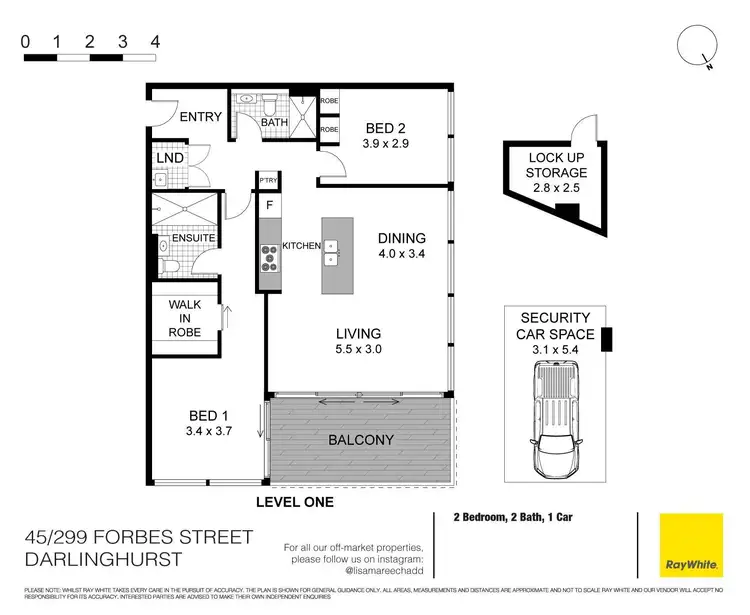 Floorplan of Homely apartment listing, 45/299 Forbes Street, Darlinghurst NSW 2010