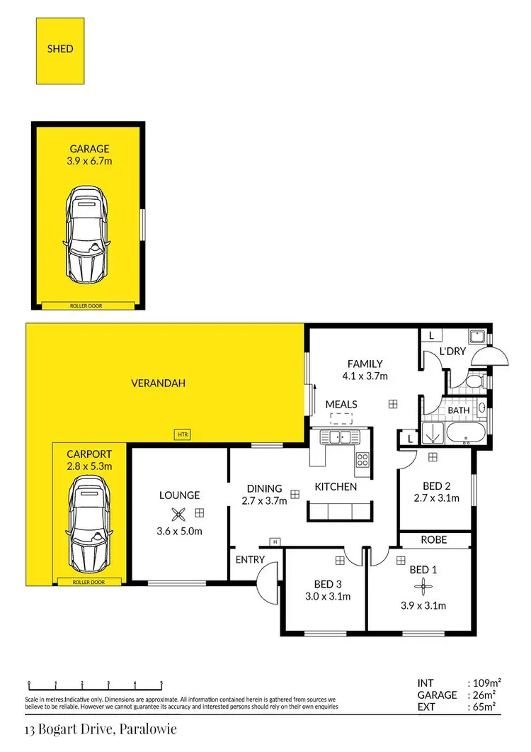 Floorplan of Homely house listing, 13 Bogart Drive, Paralowie SA 5108