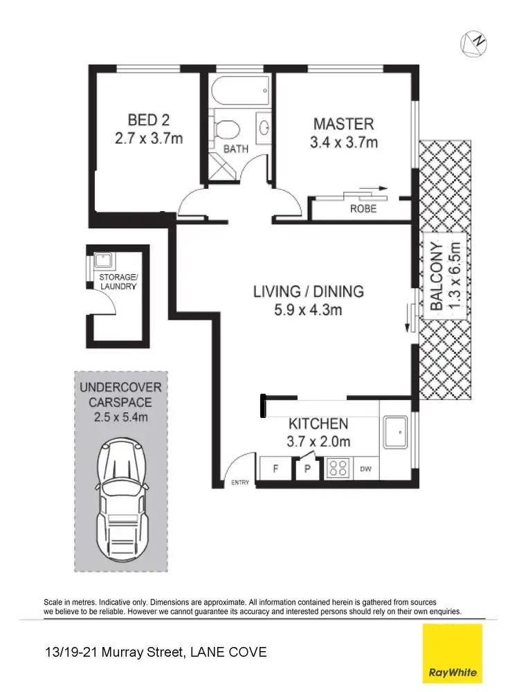 Floorplan of Homely apartment listing, 13/19-21 Murray Street, Lane Cove NSW 2066