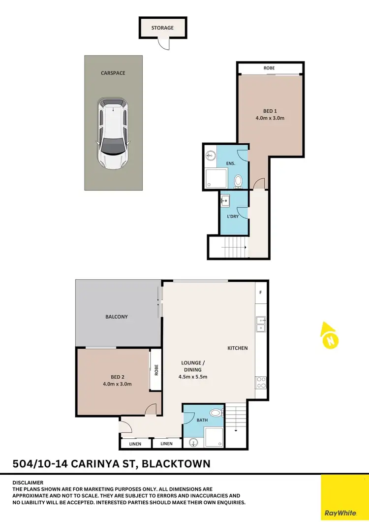 Floorplan of Homely apartment listing, 504/10-14 Carinya Street, Blacktown NSW 2148