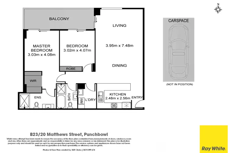 Floorplan of Homely unit listing, B23/20 Matthews Street, Punchbowl NSW 2196