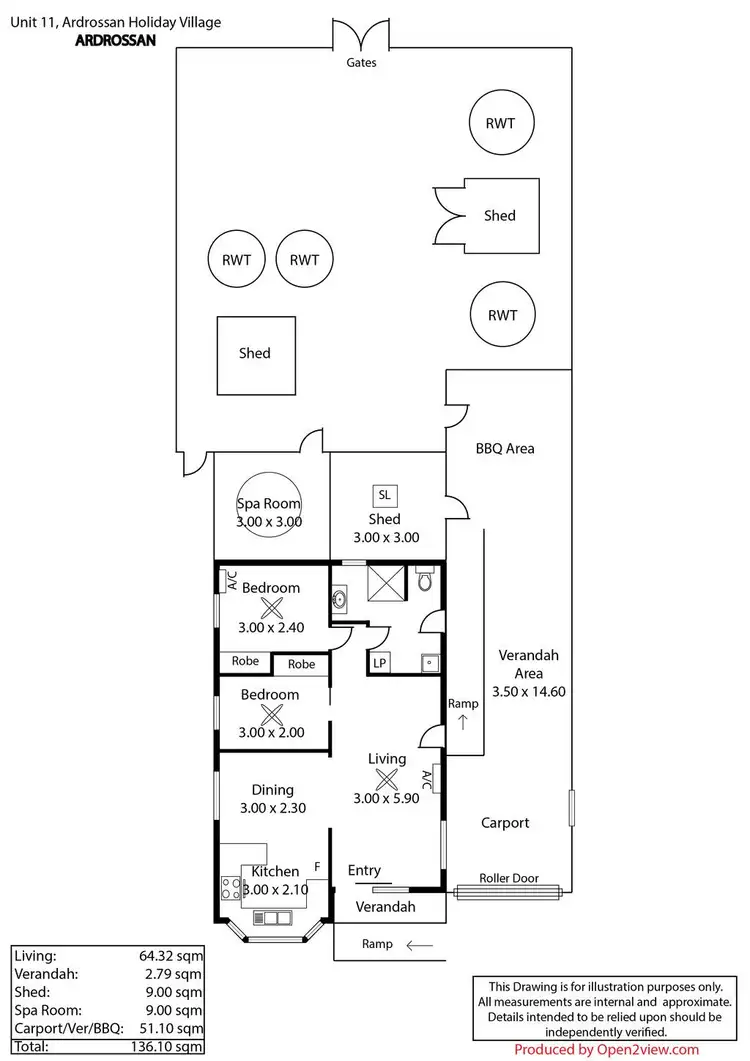 Floorplan of Homely house listing, Site 11 Highview Holiday Village, Ardrossan SA 5571