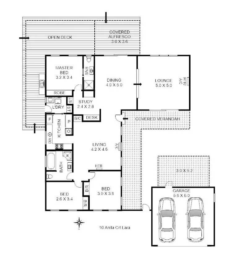 Floorplan of Homely house listing, 10 Anita Court, Lara VIC 3212