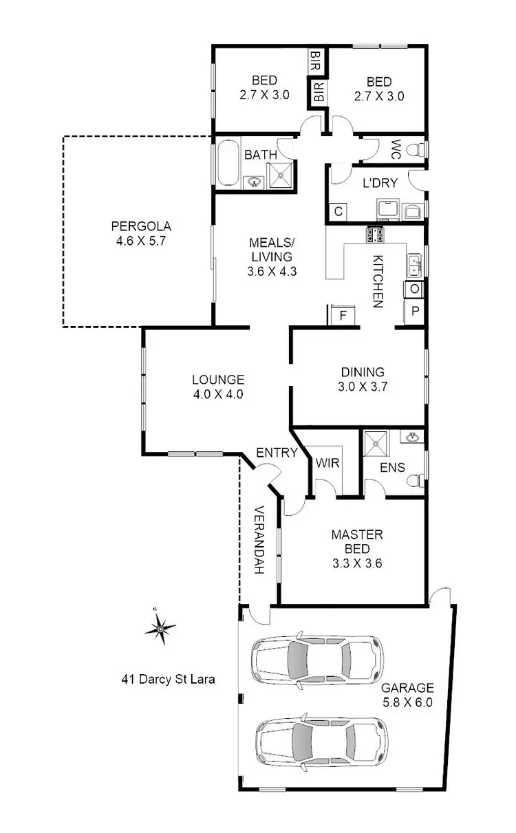 Floorplan of Homely house listing, 41 Darcy Street, Lara VIC 3212