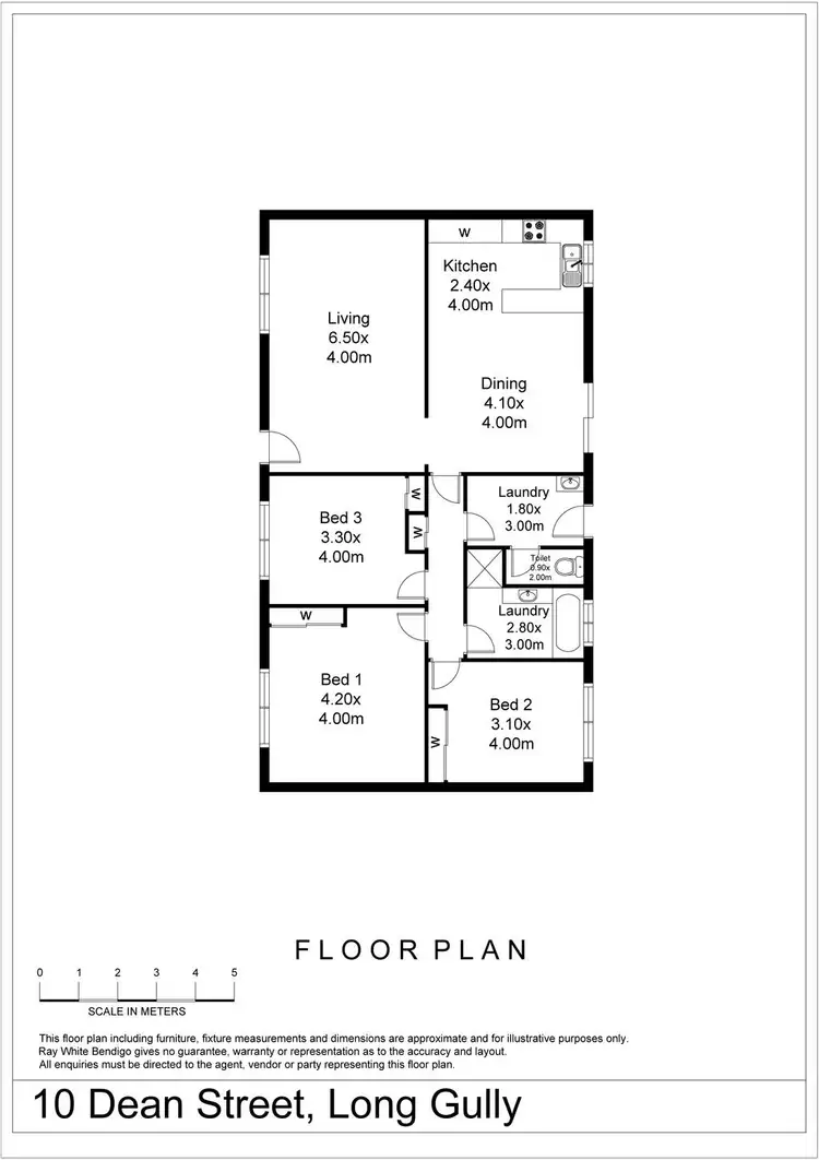 Floorplan of Homely house listing, 10 Dean Street, Long Gully VIC 3550