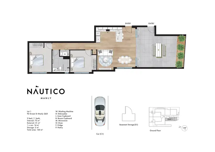 Floorplan of Homely apartment listing, 1/92-96 Ernest, Manly QLD 4179
