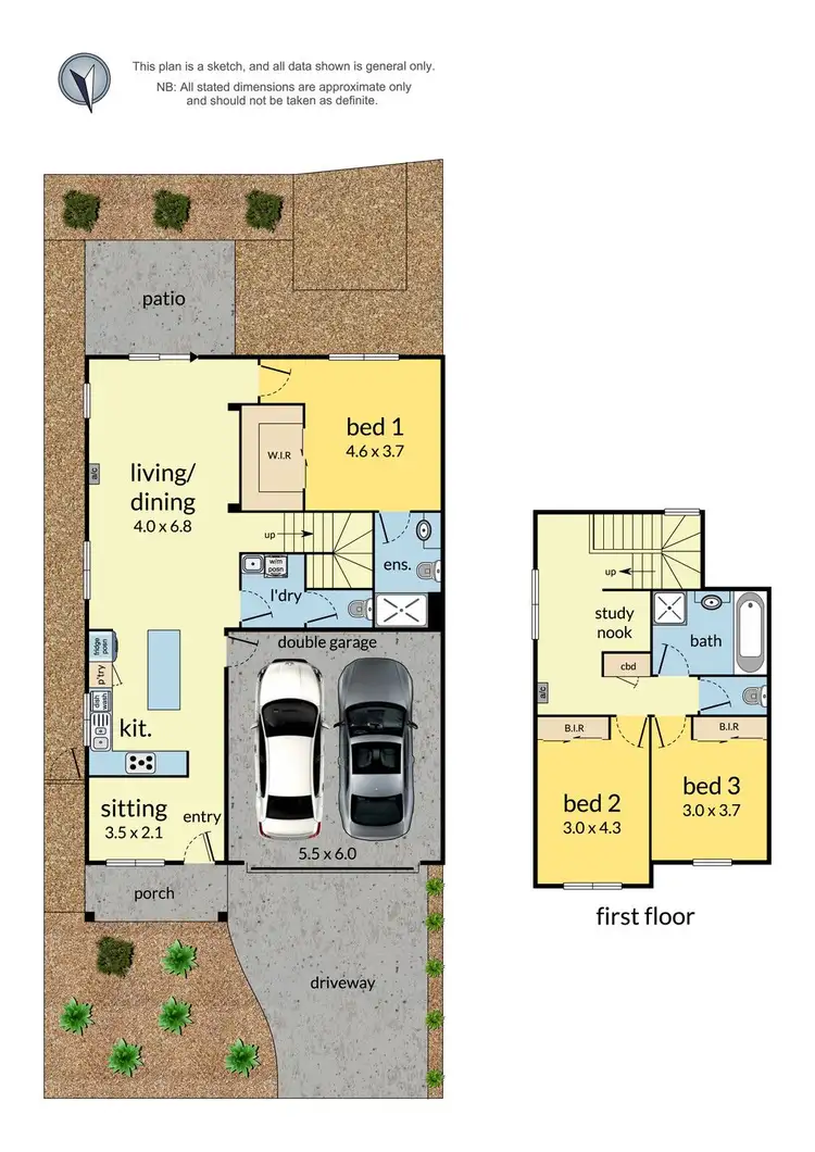 Floorplan of Homely townhouse listing, 24 Evans Drive, Croydon VIC 3136