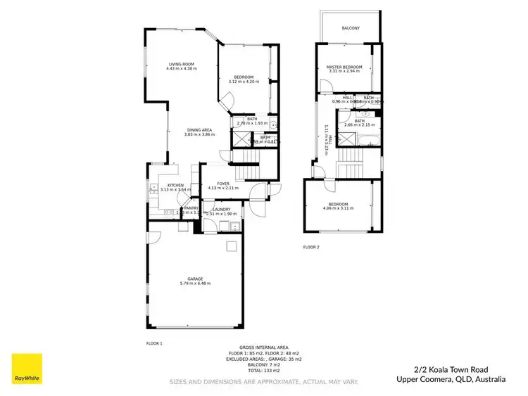 Floorplan of Homely townhouse listing, 2/2 Koala Town Road, Upper Coomera QLD 4209