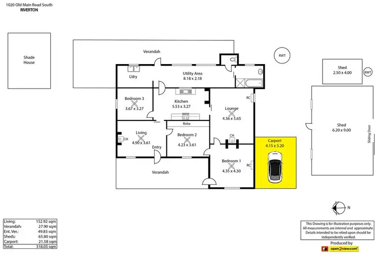 Floorplan of Homely house listing, 1020 Old Main Road South, Riverton SA 5412
