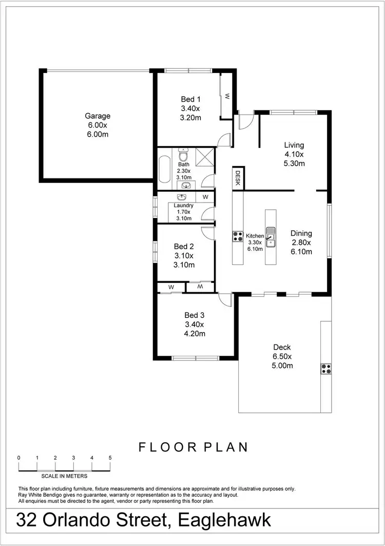 Floorplan of Homely house listing, 32 Orlando Street, Eaglehawk VIC 3556
