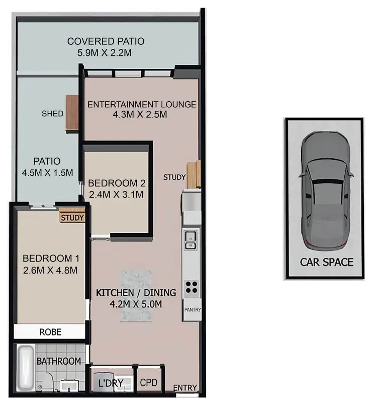 Floorplan of Homely unit listing, 1073/78A Belmore Street, Ryde NSW 2112