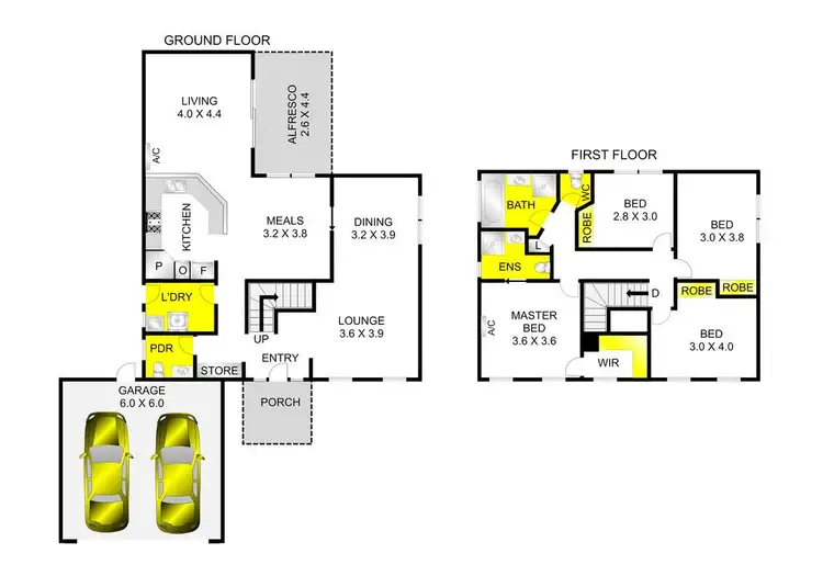 Floorplan of Homely house listing, 45 Mulquiney Crescent, Highton VIC 3216