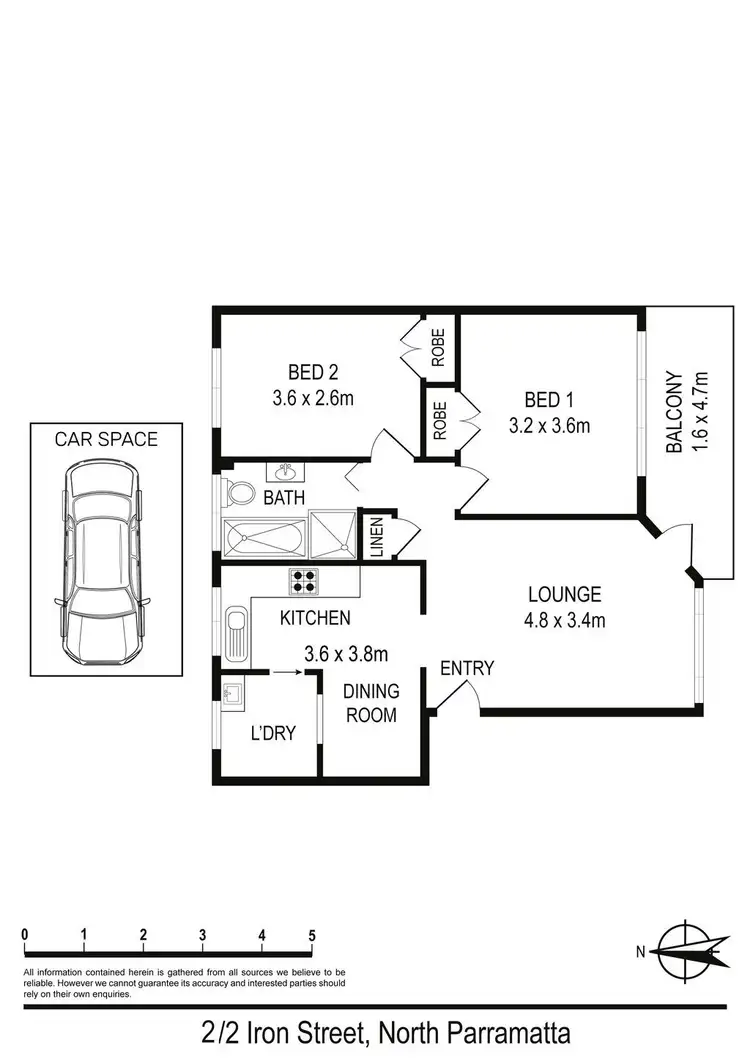 Floorplan of Homely apartment listing, 2/2 Iron Street, North Parramatta NSW 2151