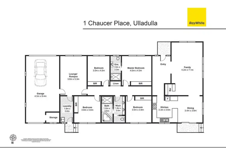 Floorplan of Homely house listing, 1 Chaucer Place, Ulladulla NSW 2539