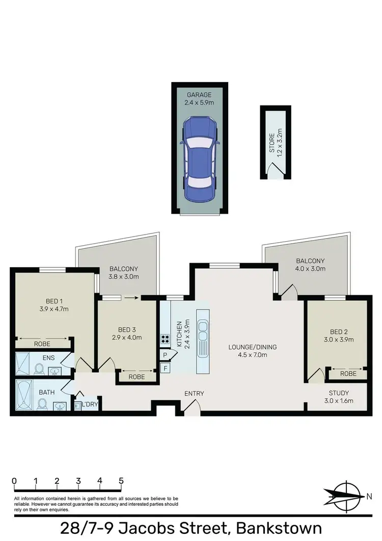 Floorplan of Homely unit listing, 28/7-9 Jacobs Street, Bankstown NSW 2200