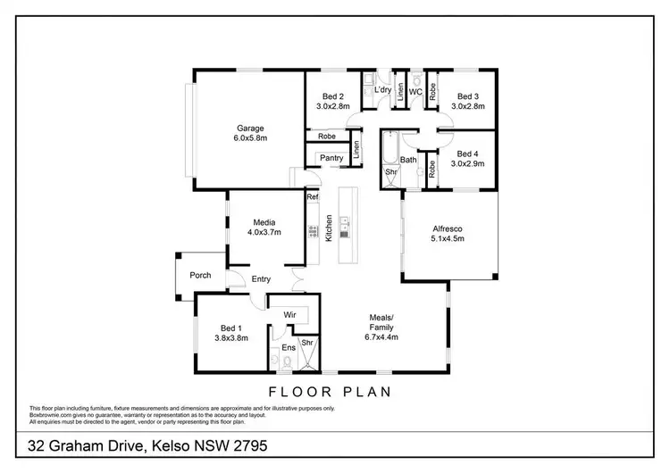 Floorplan of Homely house listing, 32 Graham Drive, Kelso NSW 2795