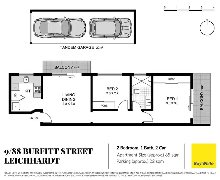 Floorplan of Homely apartment listing, 9/88 Burfitt Street, Leichhardt NSW 2040