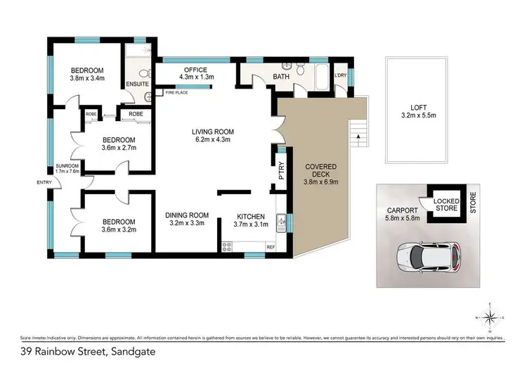 Floorplan of Homely house listing, 39 Rainbow Street, Sandgate QLD 4017