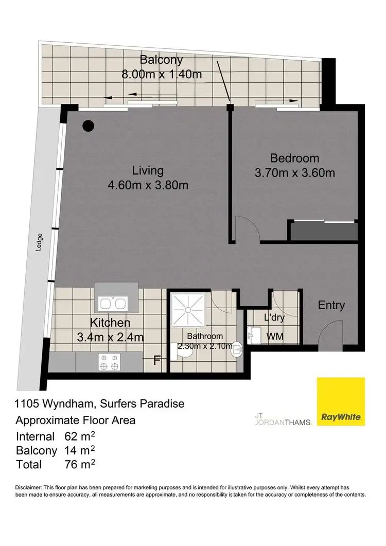 Floorplan of Homely apartment listing, 1105/3018 Surfers Paradise Boulevard, Surfers Paradise QLD 4217